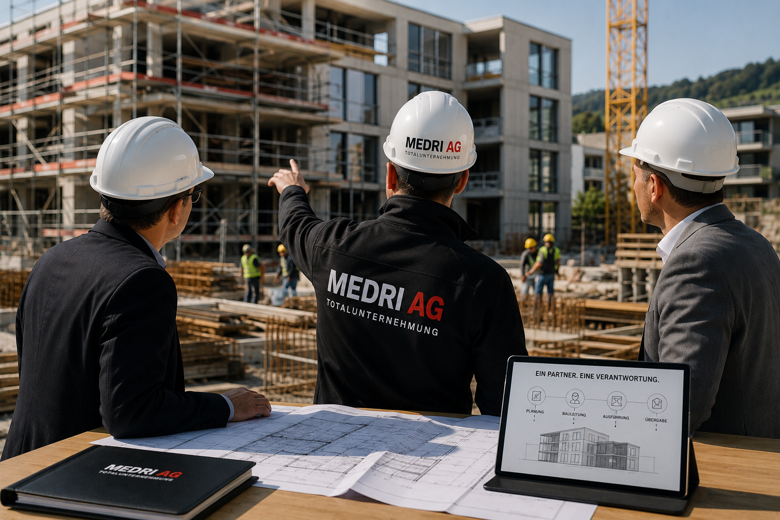 Totalunternehmung und Gesamtverantwortung für Bauprojekte durch die MEDRI AG
